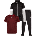 thumbnail image 1 of RBX Boys Jogger Set - Lightweight Athletic Tricot Joggers, T-Shirt and Zip Up Jacket for Boys 3 Pack, 1 of 7