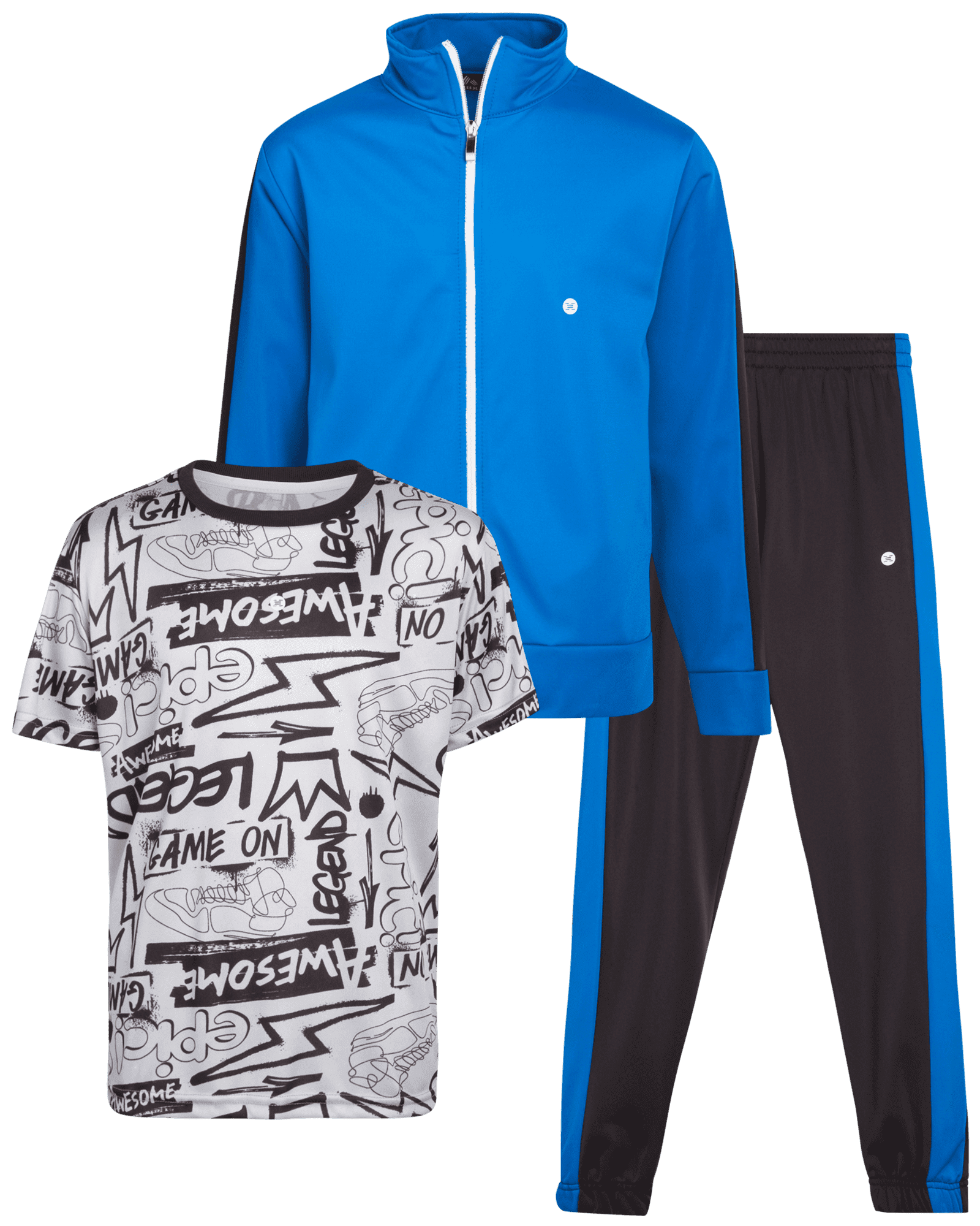 RBX Boys Jogger Set 3 Piece Tricot Sweatshirt Sweatpants and