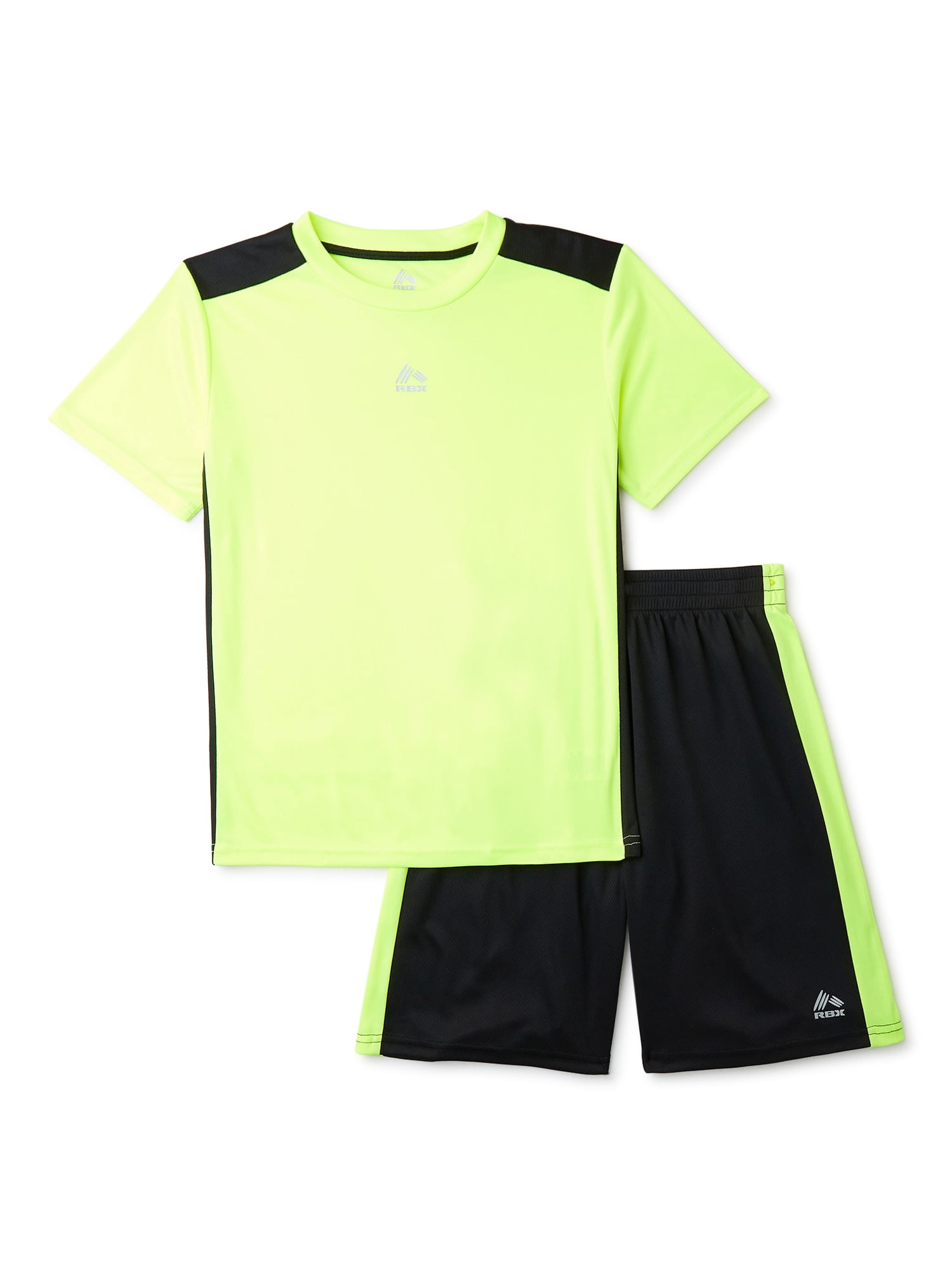 RBX Boys Neon Active T-Shirt and Shorts, 2-Piece Set, Sizes 4-12 ...