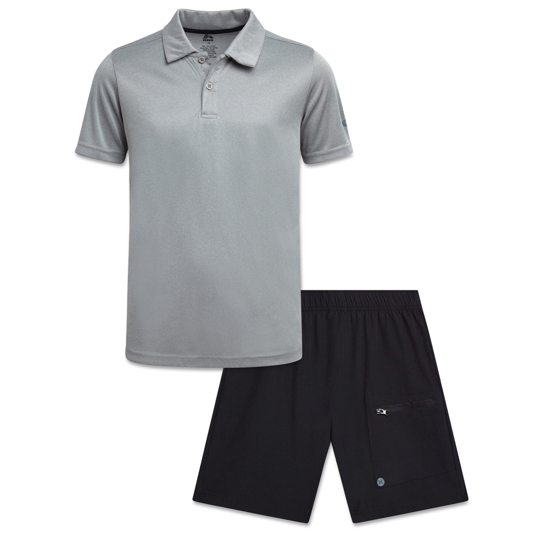Boys Short Set Moisture Wicking Golf Polo Shirt and Shorts Athletic Outfit for Sports 2 Piece