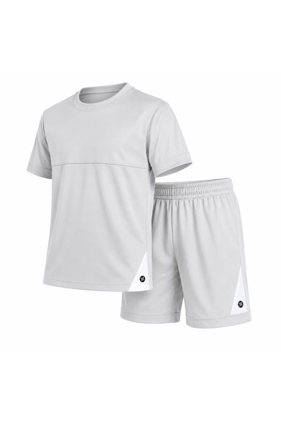 Boys Athletic Outfit Short Set Performance Shirt and Basketball Shorts for Boys 2 Piece