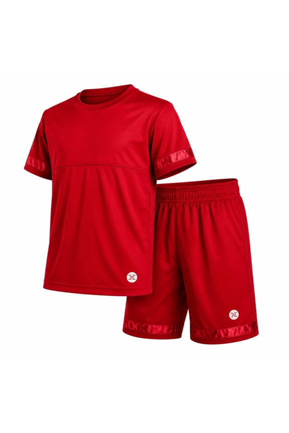 Boys Athletic Outfit Short Set Performance Shirt and Basketball Shorts for Boys 2 Piece