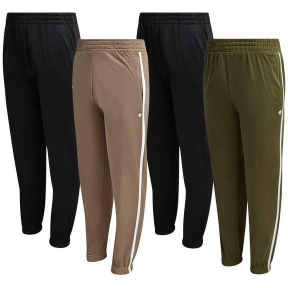 RBX Boys Sweat Pants - 4 Pack Tricot Joggers for Boys - Soft Athletic Pants for Kids (Sizes: 8-16)