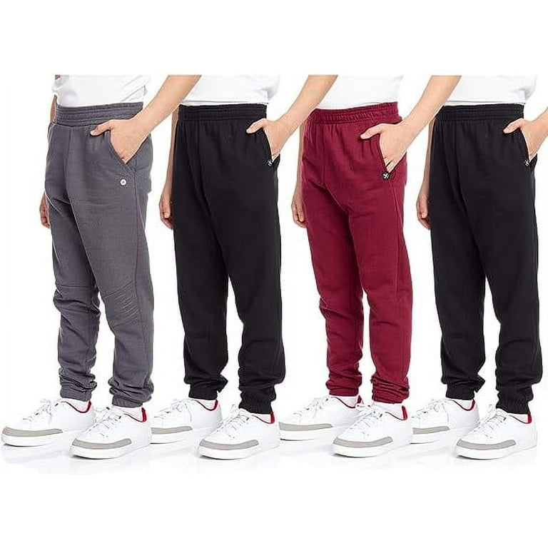 RBX Boys' Sweatpants – 4 Pack Active Fleece Jogger Pants (Size: 8