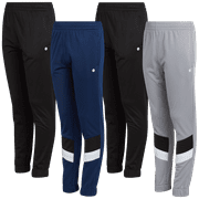 RBX Boys’ Sweatpants – 4 Pack Active Tricot Warm-Up Jogger Track Pants (Sizes: 4-20)