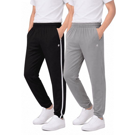 RBX Boys Sweatpants Tricot Soft Stretch Performance Boys Joggers with Elastic Waist & Pockets 2 Pack