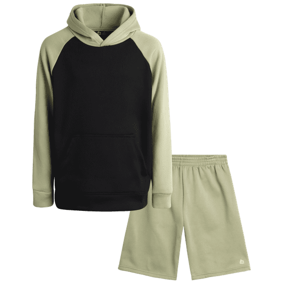 RBX Boys Sweatsuit Set - Soft Fleece Athletic Boys Hoodie Sweatshirt and Shorts, 2 Piece Activewear Set