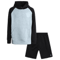 thumbnail image 1 of RBX Boys Sweatsuit Set - Soft Fleece Athletic Boys Hoodie Sweatshirt and Shorts, 2 Piece Activewear Set, 1 of 7