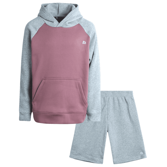 RBX Boys Sweatsuit Set - Soft Fleece Athletic Boys Hoodie Sweatshirt and Shorts, 2 Piece Activewear Set