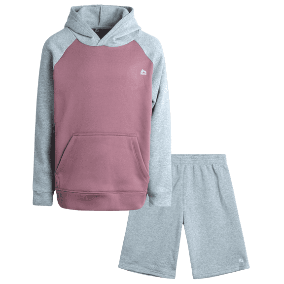 RBX Boys Sweatsuit Set - Soft Fleece Athletic Boys Hoodie Sweatshirt and Shorts, 2 Piece Activewear Set