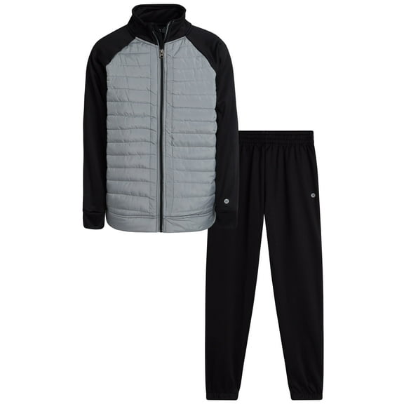 RBX Boys Sweatsuit Set - 2 Piece Tech Fleece Puffer Zip Up Jacket and Jogger Sweatpants Outfit