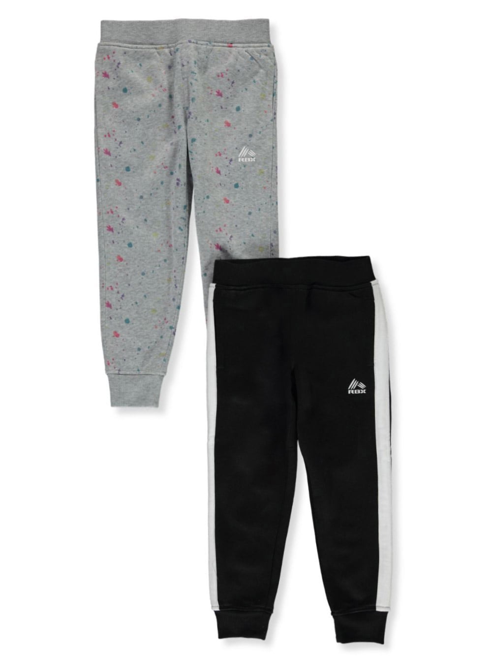 RBX Girls' 2-Pack Joggers - paint spl, 7 - 8 (Big Girls) 