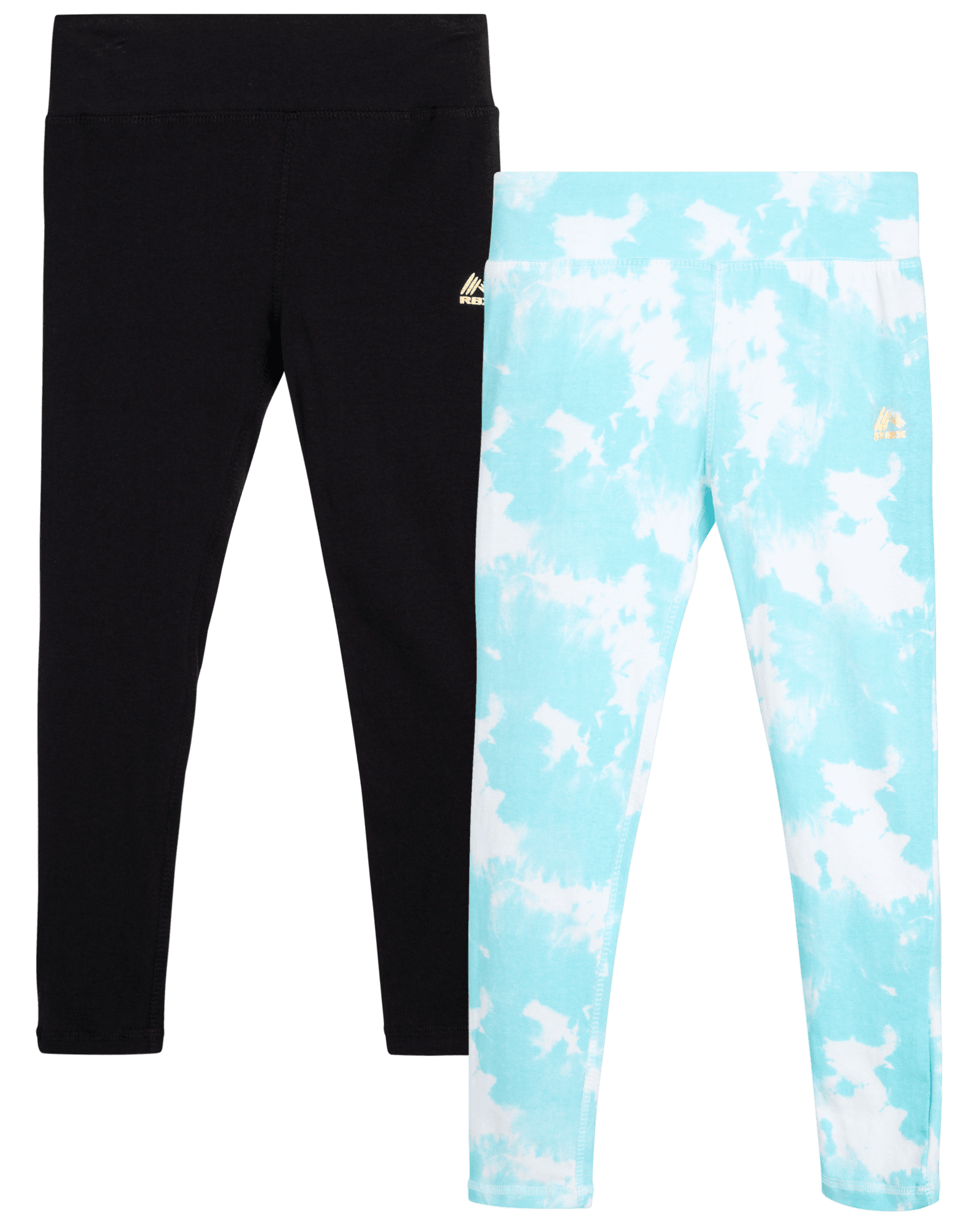 RBX Girls' Active Leggings 2 Pack Performance Stretch Cotton Gym