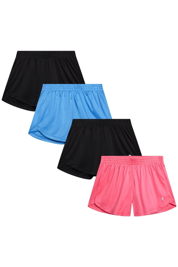 Girls Athletic Shorts Breathable Performance Double Mesh Gym Running Dolphin Shorts