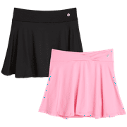 RBX Girls' Active Skirt - 2 Pack Pleated Athletic Performance Scooter Skort (7-16)