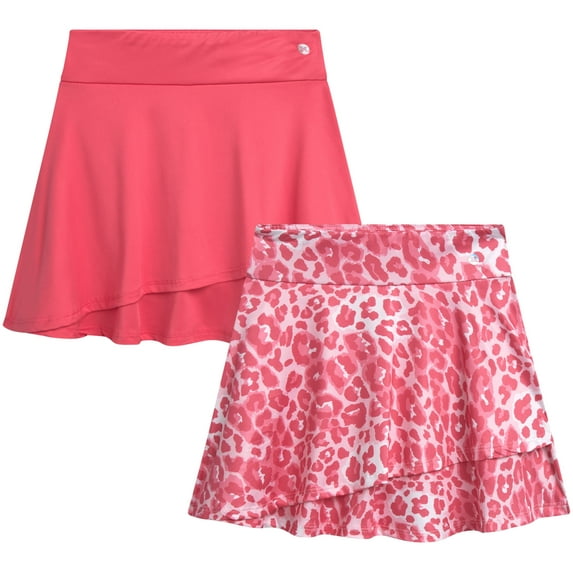 RBX Girls' Active Skirt - 2 Pack Pleated Athletic Performance Scooter Skort (7-16)