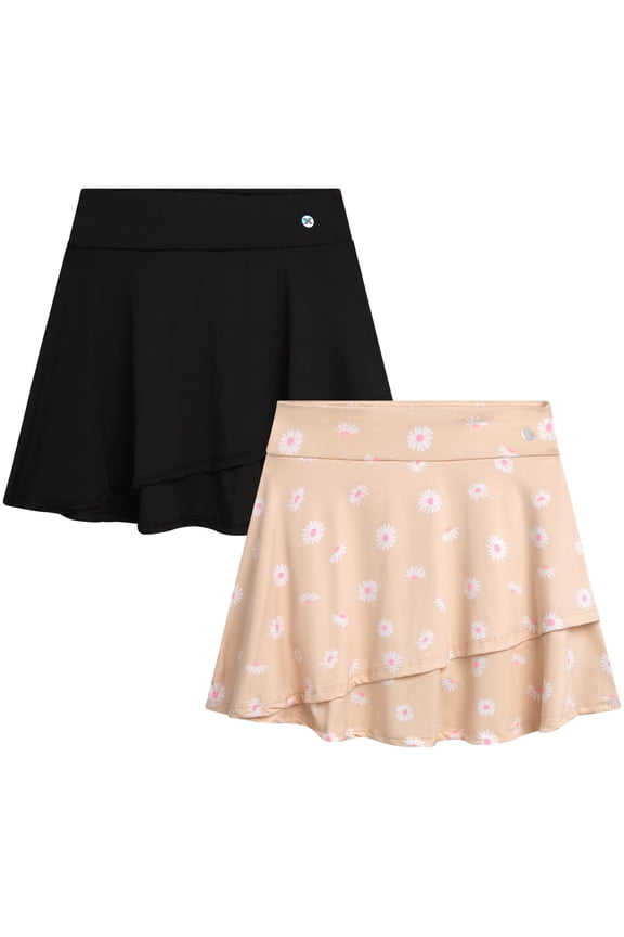Girls' Active Skirt - 2 Pack Pleated Athletic Performance Scooter Skort (7-16)