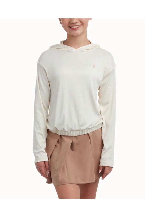 Girls Athletic Skort and Soft Ribbed Hoodie Sweatshirt for Big Girls 2 Piece Set