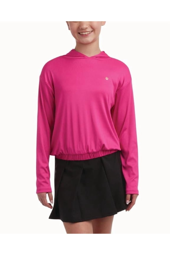 Girls Athletic Skort and Soft Ribbed Hoodie Sweatshirt for Big Girls 2 Piece Set