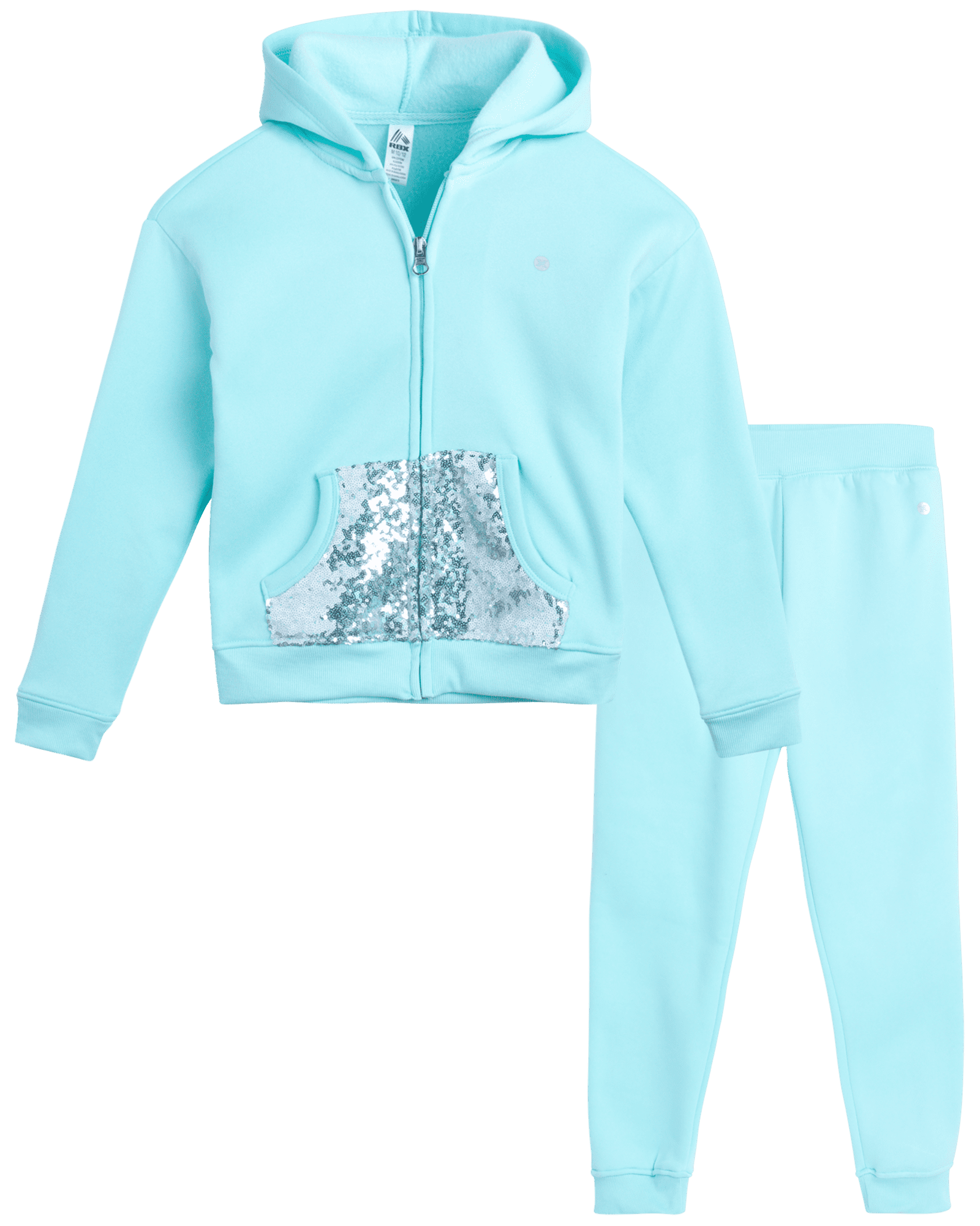 RBX Girls' Active Sweatsuit Set - 2 Piece Fleece Hoodie Sweatshirt and ...