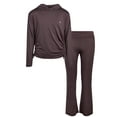thumbnail image 1 of RBX Girls Activewear Set - 2 Piece Hoodie or Quarter Zip Top and Flare Leggings for Girls (7-12), 1 of 7