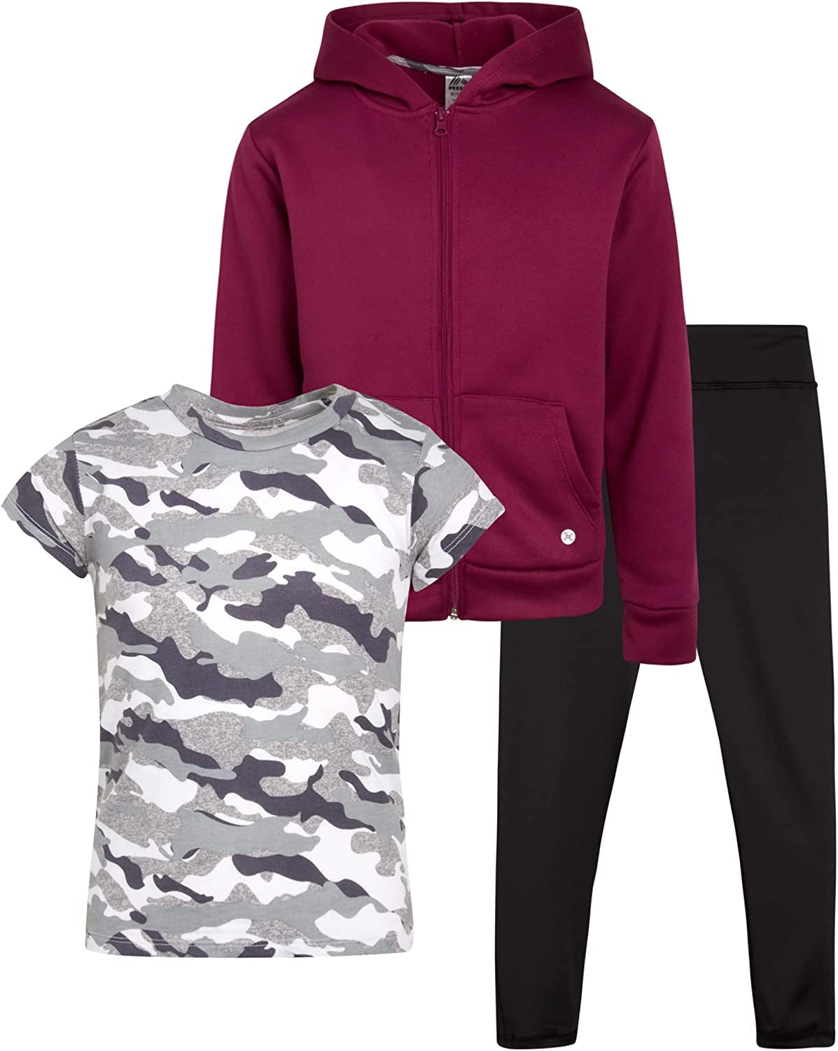 RBX Girls Jogger Set 2 Piece Fleece Sweatshirt and Sweatpants