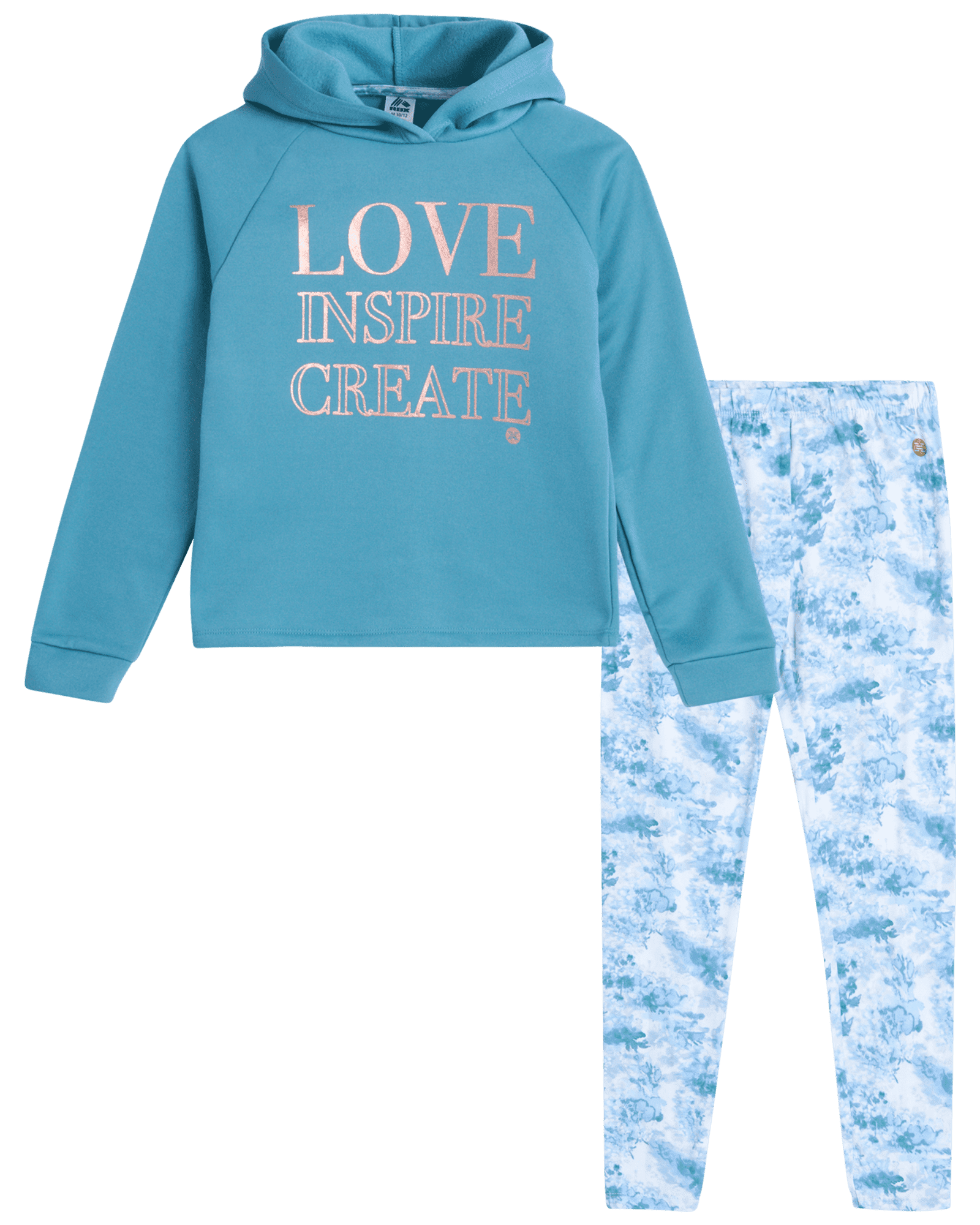 RBX Girls' Legging Set - 3 Piece Hoodie