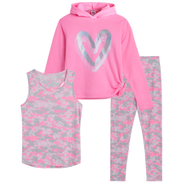 Marika Shoulder Stripe Top and Tropical Performance Legging, 2-Piece Active  Set (Little Girls & Big Girls) 