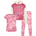 thumbnail image 1 of RBX Girls Pants Set - 3 Piece Soft Fleece Pullover Hoodie Graphic Tees and Leggings for Girls, 1 of 7