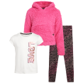 thumbnail image 1 of RBX Girls Leggings Set - 3 Piece Sherpa Pullover Hoodie Short Sleeve Tee & Legging Pants Set (7-16), 1 of 3