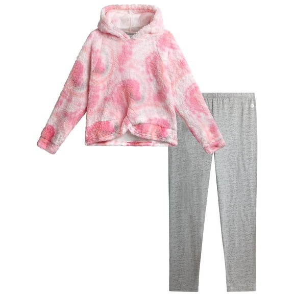 RBX Girls' Legging Set - Quarter Zip Sherpa Pullover Sweatshirt and Yoga Pants (Size: 7-16)