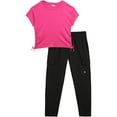 thumbnail image 1 of RBX Girls Pants Set - 2 Piece Active Ribbed Girls T-Shirt and Woven Tech Cargo Pants (7-12), 1 of 7