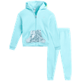 thumbnail image 1 of RBX Girls Pants Set - 2 Piece Sequin Active Graphic Fleece Hoodie Sweatshirt and Jogger Sweatpants, 1 of 7