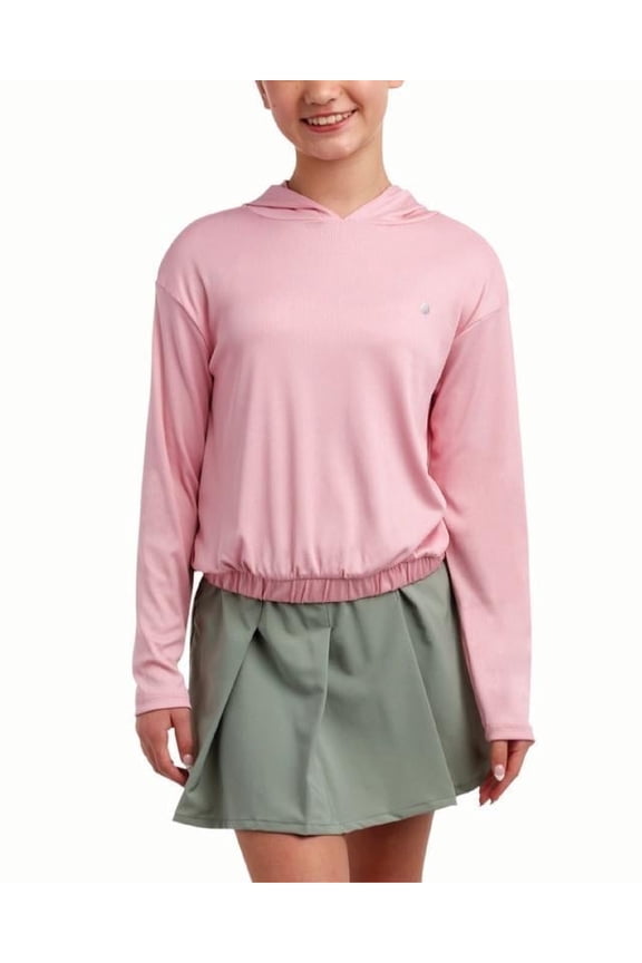 Girls Athletic Skort and Soft Ribbed Hoodie Sweatshirt for Big Girls 2 Piece Set