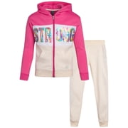 RBX Girls Sweatpants Set - 2 Piece Fleece Zip Up Girls Sweatshirt and Jogger Set (7-12)