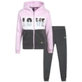 thumbnail image 1 of RBX Girls Sweatpants Set - 2 Piece Fleece Zip Up Girls Sweatshirt and Jogger Sweatpants Set (7-16), 1 of 7