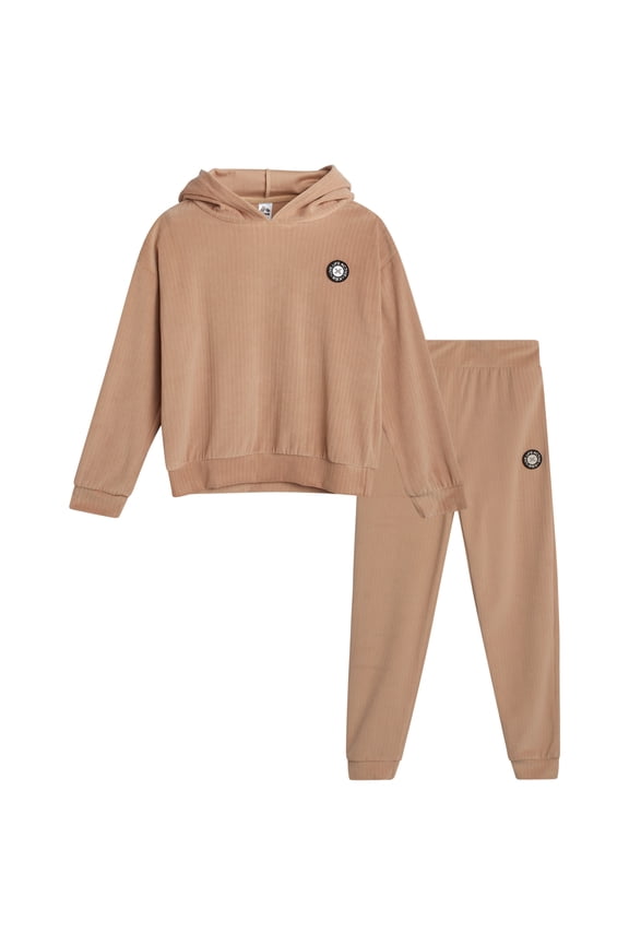 Girls Sweatsuit Velour Tracksuit Pullover Kids Hoodie Sweatshirt & Jogger Sweatpants 2 Piece Set