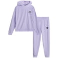 thumbnail image 1 of RBX Girls Sweatsuit Velour Tracksuit Pullover Kids Hoodie Sweatshirt & Jogger Sweatpants 2 Piece Set, 1 of 7