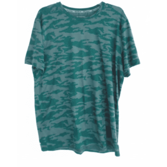 RBX - Men's Crew Neck T-Shirt, Green Camo, Style: CRM2076C (Men's Medium)