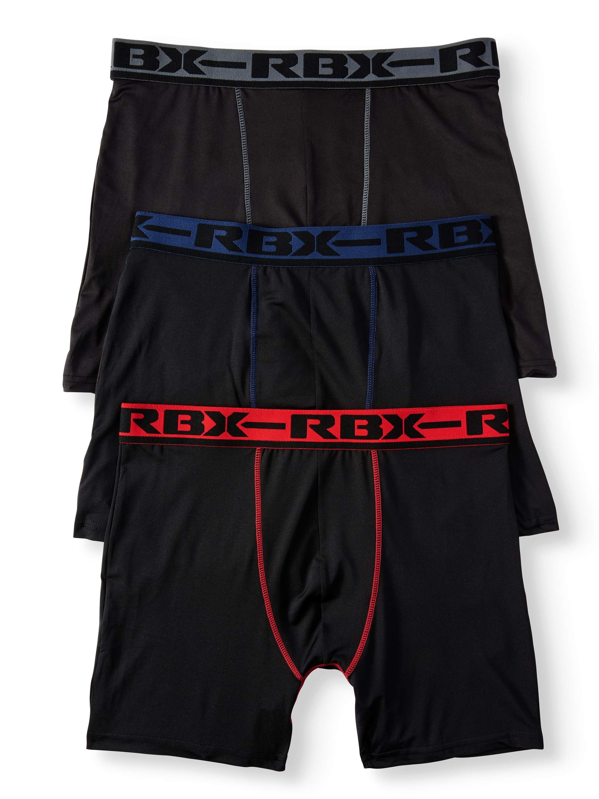RBX Men's Performance Boxer Briefs, 3Pack