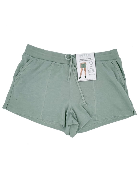 Mineral Washed Short with Rib Trimmed Pockets Celedon Green Medium