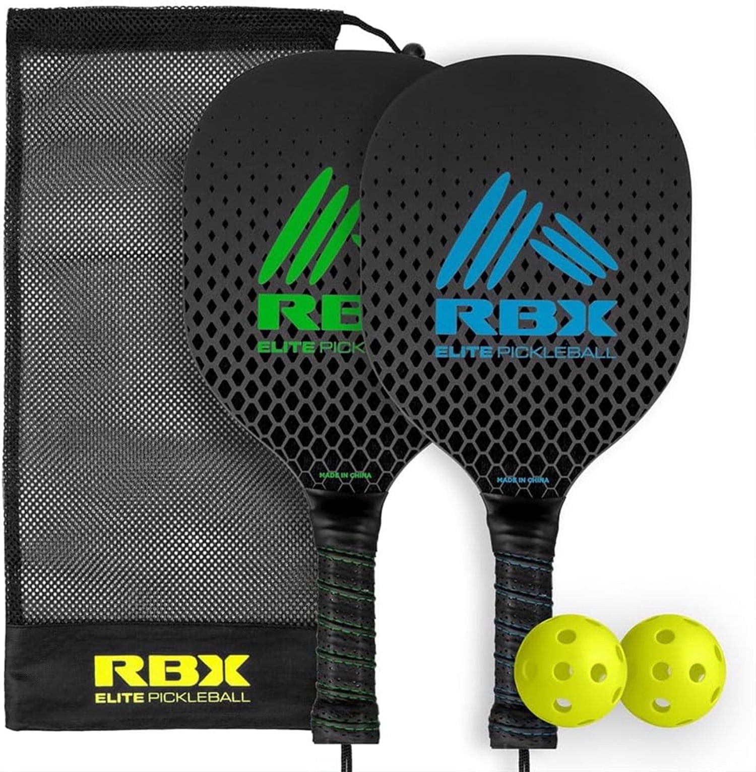 ZCEBRA Hölzerne Pickleball Paddles Pickleball Set 2 Basswood Schläger 4 Outdoor-Bälle 7 Ply