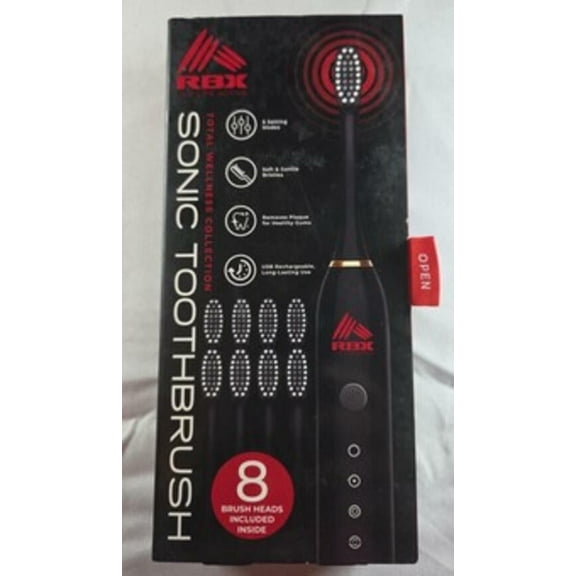 RBX Rechargeable Sonic Toothbrush - 8 brush heads included