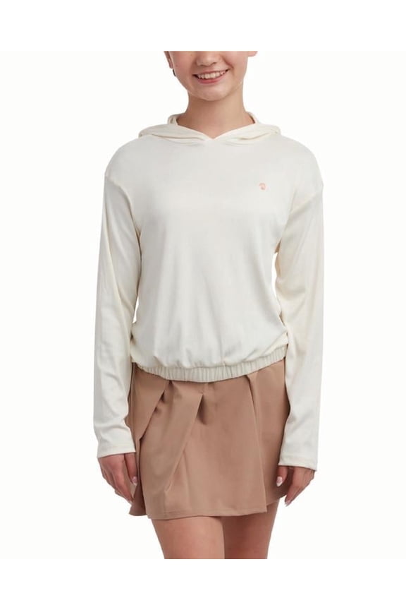 Girls Athletic Skort and Soft Ribbed Hoodie Sweatshirt for Big Girls 2 Piece Set