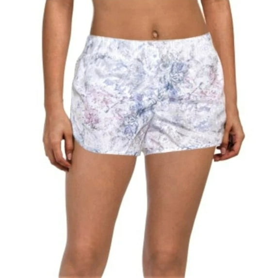 RBX Women's Microfiber Moisture Wicking Built-In Briefs Running Active Shorts (White, M)