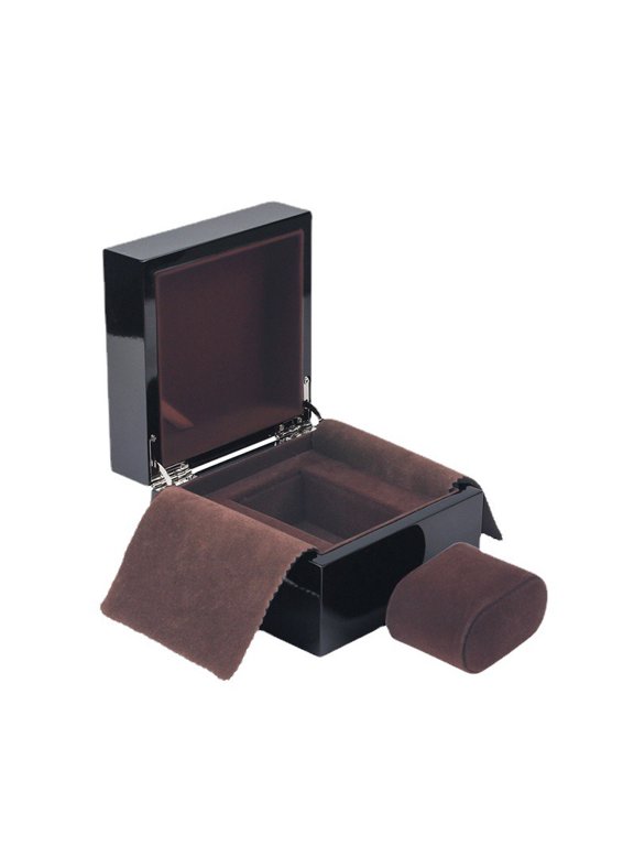 Fashion Business Black Glossy Paint with Metal Logo Wooden Watch Box Brand Watch Display Free Print Logo, Suitable for Business, Gift Giving