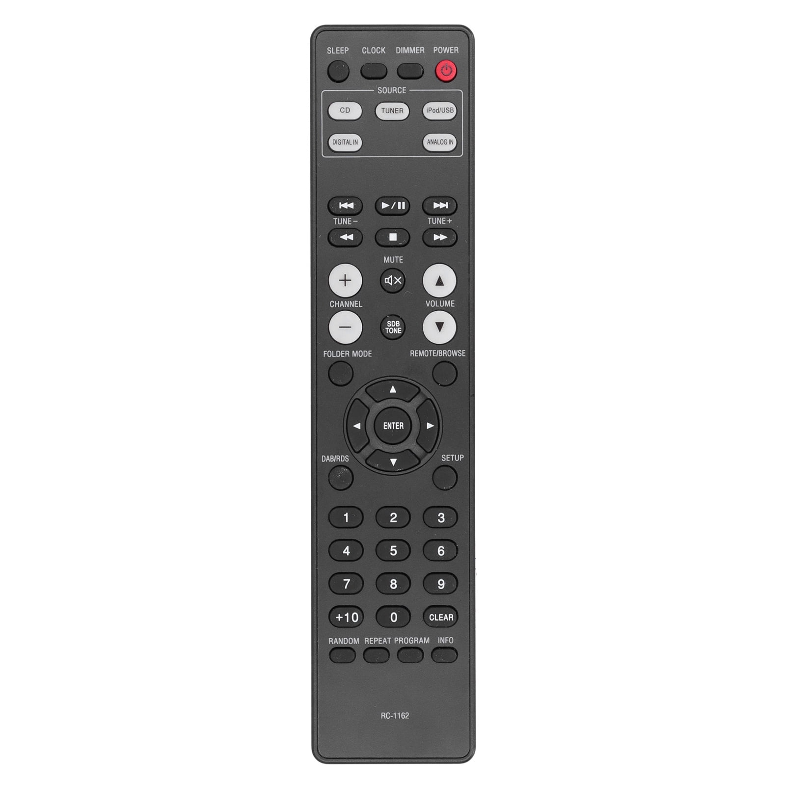 RC?1162 Universal Big Button TV Remote Control Replacement Compact ABS