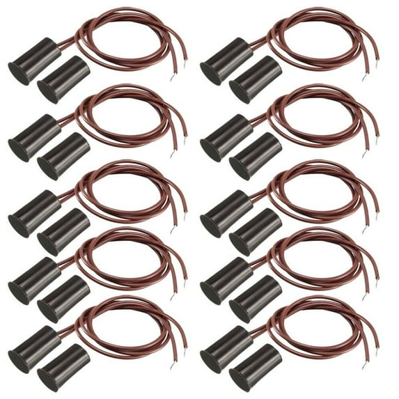 RC-33 NC Recessed Wired Door Contact Sensor Alarm Magnetic Reed Switch 10pcs/set