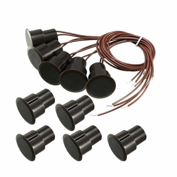 RC-36 NC Recessed Wire Door Contact Sensor Alarm Magnetic Reed Switch 5pcs/set