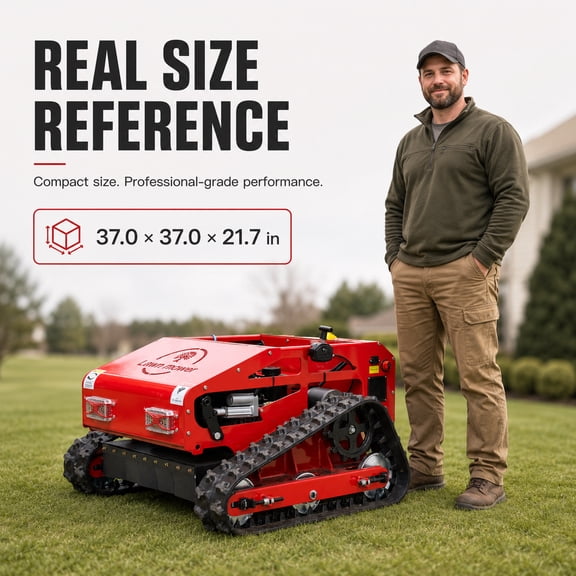 RC 45-Slope 9HP 224cc Gasoline Robotic EPA Remote Control Lawn Mower Tracked 22"